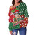 Hawaii Off Shoulder Sweatshirt Mele Kalikimaka Hawaii Christmas Patterns