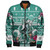 Hawaii Bomber Jacket Custom Ugly Gnome Packing Out a Unicorn Hawaiian Christmas