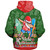 Hawaii Sherpa Hoodie Mele Kalikimaka Dabbing Santa Christmas Style