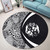 Tonga Round Rug Lauhala White Circle Style