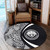 Federated States Of Micronesia Round Rug Lauhala White Circle Style
