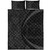 Tokelau Quilt Bed Set Lauhala Gray Circle Style