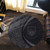 Tuvalu Round Rug Lauhala Gray Circle Style