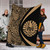 French Polynesia Premium Blanket Lauhala Gold Circle Style