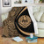 French Polynesia Premium Blanket Lauhala Gold Circle Style