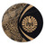 French Polynesia Round Rug Lauhala Gold Circle Style