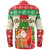Hawaii Long Sleeve Shirt Christmas Santa Claus Surfing Kanaka Maoli Pattern