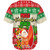Hawaii Baseball Shirt Christmas Santa Claus Surfing Kanaka Maoli Pattern
