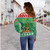 Hawaii Off Shoulder Sweatshirt Pineapple Christmas Tree Kanaka Maoli Pattern
