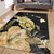 Hawaii Area Rug Turtle Hibiscus Gold