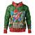 Guam Zip Hoodie Felis Pusgua Tropical Xmas Patterns
