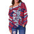Samoa Off Shoulder Sweatshirt Samoa Warrior Tribal Pattern