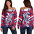 Samoa Off Shoulder Sweatshirt Samoa Warrior Tribal Pattern