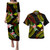 Papua New Guinea Combo Puletasi And Shirt Polynesian Pattern Reggae Color Hibiscus Flowers