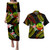 Tahiti Combo Puletasi And Shirt Polynesian Pattern Reggae Color Hibiscus Flowers