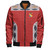 Tonga Bomber Jacket Tribal Pattern Coat Of Arms Of Tonga