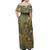 Federated States Of Micronesia Woman Off Shoulder Long Dress Polynesian Tropical Summer