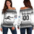 Fiji Off Shoulder Sweatshirt Vintage Flying Fijians RugbyTribal Pattern 2023