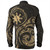 Philippines Filipinos Long Sleeve Shirt Polynesian Tribal Pattern Simple Style Gold