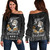 New Zealand Off Shoulder Sweatshirt Hari Kirihimete Rugby Santa Style