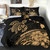 Hawaii Comforter Turtle Polynesian Map Plumeria Gold
