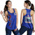 Samoa Women Tank Floral Ulafala Lei Style Blue