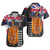 Hawaii Short Sleeve Shirt  Hawaii King Grunge Style Color Flag Style