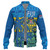 Fiji Baseball Jacket Fijian Tapa Patterns Palm Tree Design