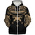 Philippines Filipinos Sherpa Hoodie Filipinos Sun Tribal Tattoo Gold Color Style