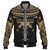 Philippines Filipinos Baseball Jacket Filipinos Sun Tribal Tattoo Gold Color Style