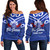 Samoa Off Shoulder Sweatshirt Toa Samoa Tribal Pattern