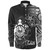 French Polynesia Custom Personalised Long Sleeve Shirt Seal Turtle Plumeria Tribal Patterns