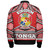 Tonga Bomber Jacket Tonga Kingdom Tongan Ngatu Style
