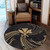 Hawaii Round Rug Kanaka Map Tribal Wave Hawaii Round Rug Kanaka Map Tribal Wave