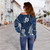 Philippines Filipinos Off Shoulder Sweatshirt Philippines White Hibiscus Flowers Tribal Pattern