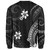 Philippines Filipinos Sweatshirt Philippines White Hibiscus Flowers Tribal Pattern