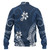Philippines Filipinos Baseball Jacket Philippines White Hibiscus Flowers Tribal Pattern