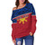 Philippines Filipinos Custom Personalised Off Shoulder Sweatshirt Coat Of Arms Tribal Patterns Style