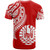 Tahiti Custom Personalised T-Shirt Tatau White Patterns With Coat Of Arms Tahiti Custom Personalised T-Shirt Tatau White Patterns With Coat Of Arms