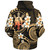 Philippines Filipinos Sherpa Hoodie Plumeria Flowers Tribal Motif Style