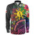 Philippines Filipinos Custom Personalised Long Sleeve Shirt Hibiscus And Plumeria With Palm Branches Vintage Style
