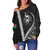 Vanuatu Off Shoulder Sweatshirt Tribal Melanesian Coat Of Arms