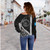Palau Off Shoulder Sweatshirt Tribal Micronesian Coat Of Arms