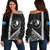 Yap State Off Shoulder Sweatshirt Tribal Micronesian Coat Of Arms