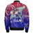 Hawaii Custom Personalised Bomber Jacket Kanaka Maoli Manta Ray With Turtle Plumeria Mixed Polynesian Style