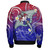 Hawaii Custom Personalised Bomber Jacket Kanaka Maoli Manta Ray With Turtle Plumeria Mixed Polynesian Style