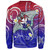 Hawaii Custom Personalised Sweatshirt Kanaka Maoli Manta Ray With Turtle Plumeria Mixed Polynesian Style