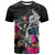 Hawaii T-Shirt Hawaiian Girl And Warrior With Tropical Flowers
