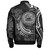 American Samoa Custom Personalised Bomber Jacket Seal Tribal Patterns Tropical Flowers Curve Style