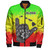 Hawaii Custom Personalised Bomber Jacket Polynesian Shaka Hawaii Map Reggae Style